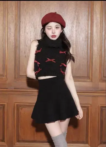 [ Darich 완판템 ] 리본 디자인 니트탑