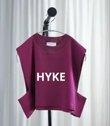HYKE CROPPED TOP SWEATER PLUM