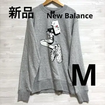 새상품 New Balance 뉴발란스 맨투맨 트레이닝복 M 그레이