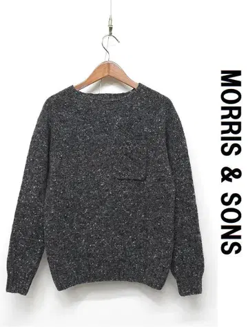 I437/영국제 MORRIS&SONS 스웨터 가슴 포켓 34 그레이