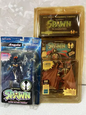 Spawn 웜 헤드 블루 액션 피규어 특별판 VHS 코믹 포함