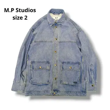 2 M.P Studios 데님 자켓 블루
