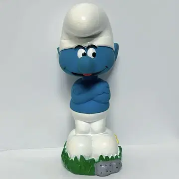 [레어] 스머프 보빙 헤드 와키 와블러 피규어 목석