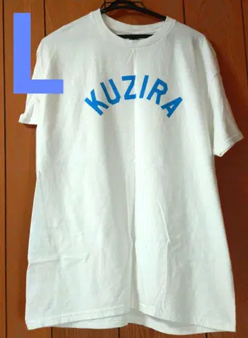 kuzira 화이트 파랑 T셔츠 L사이즈