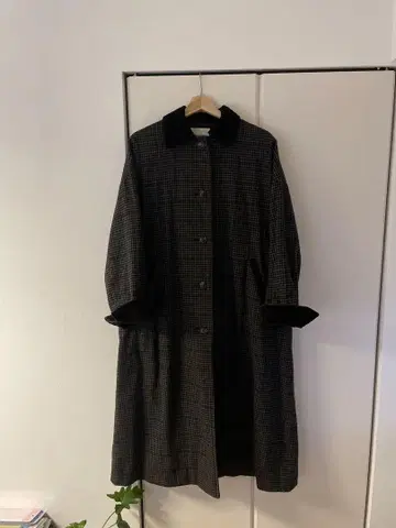 FREAK'S STORE 체크 무늬 롱 코트