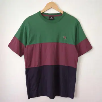 PS Paul Smith 티셔츠 반팔 컬러 블록 절개 L