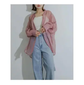 SENSE OF PLACE 시어 셔츠 핑크