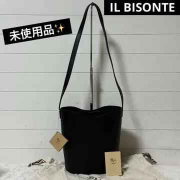 미사용 일비종떼 가죽 버킷백 숄더백 복조리 블랙