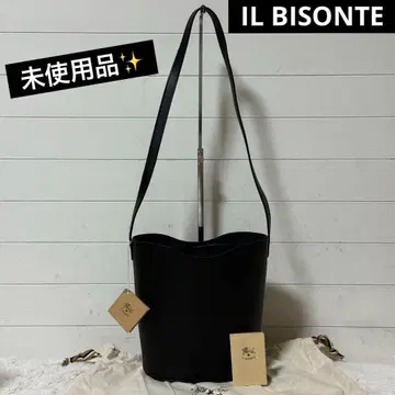 미사용 일비종떼 가죽 버킷백 숄더백 복조리 블랙