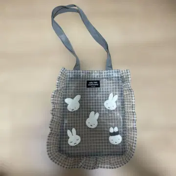 미피 miffy 깅엄 메쉬 토트