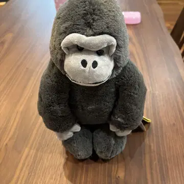 우호우호 고릴라의 고리 군 좌식 봉제 인형 고리 군 다크 그레이 29cm