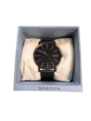 SKAGEN 블랙 메쉬 밴딩 시계