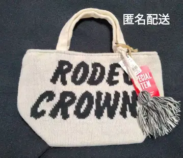 [ 미사용품 ] RODEO CROWNS 니트 토트백 화이트