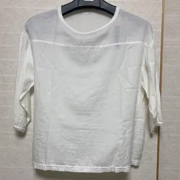 LAITERIE 화이트 칠부 소매 셔츠
