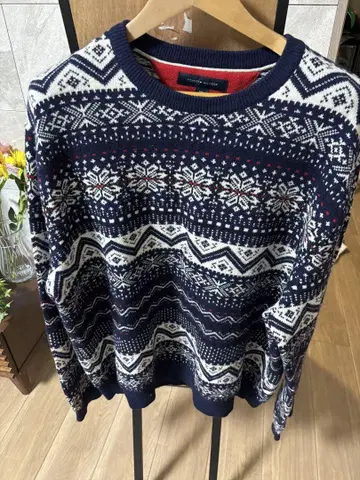 TOMMY HILFIGER 네이비 니트 스웨터 XXL