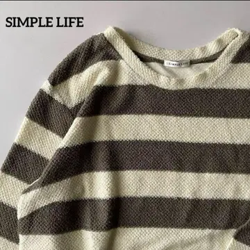 심플 라이프 SIMPLE LIFE 스트라이프 니트 스웨터 긴팔