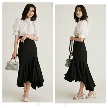 하이웨스트 헤임 볼륨 스커트 SNIDEL