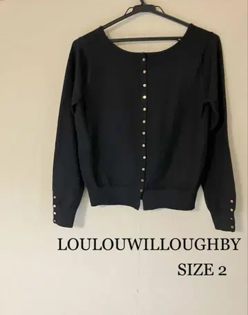 LOULOUWILLOUGHBY 블랙 긴팔 가디건 2WAY 사이즈 2