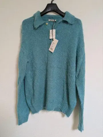 BRUSHED SUPER KID MOHAIR KNIT POLO 3