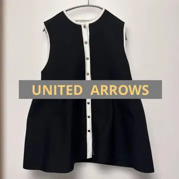 유나이티드 애로우즈 베스트 니트 바이컬러