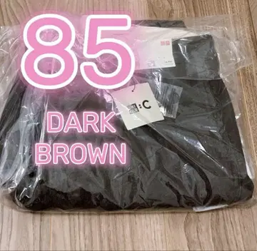 유니클로 C 85 새상품 턱 스트레이트 팬츠 데님 다크 브라운