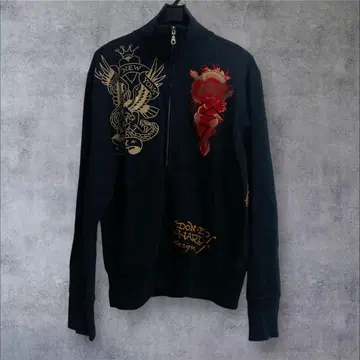 레어 에드 하디 풀 집업 맨투맨 M 블랙