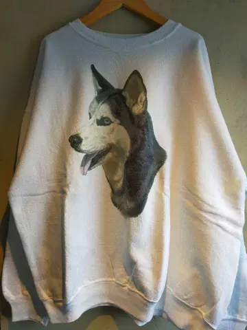 90년대 시베리안 허스키 개 맨투맨