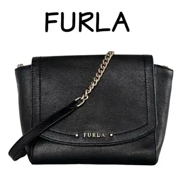 FURLA 훌라 숄더백 뉴 데이지 체인 가죽 블랙
