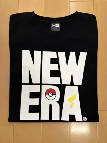 [ NEW ERA ] x [ 포켓몬 ] 한정판 콜라보T셔츠 L 블랙