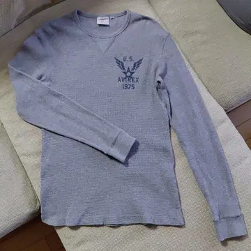 AVIREX U.S.A. 미니 와플 롱 T셔츠