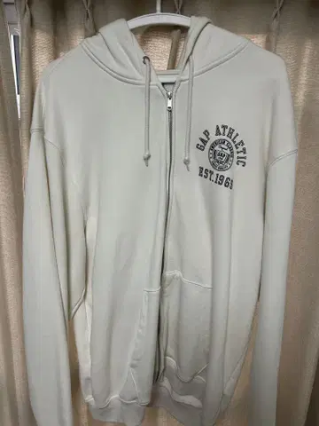 GAP ATHLETIC 풀 집업 후드티 아이보리