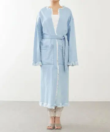 새상품급 Whim Gazette 데님 코트 프리