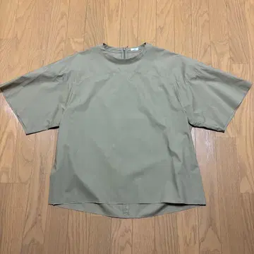 카키 IENA 반팔 블라우스
