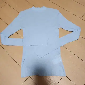 컨디션 최상 Demi-Luxe BEAMS 코튼 나일론 시어 리브 니트