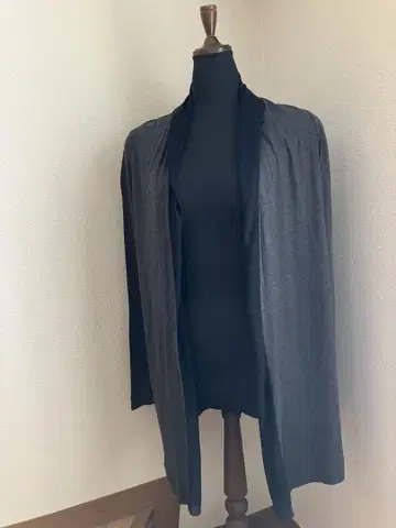 그레이 롱 가디건 M