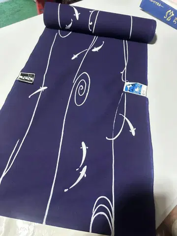 3040 미야마츠키 유카타 옷감 네이비 컬러 길이 13m 폭 35.5cm