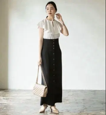 Noble 노블 22ss 벨로아 저리 와이드 칼라 상의
