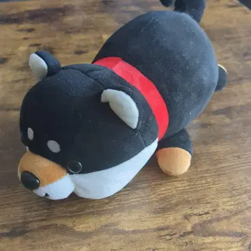 귀여운 힐링 블랙 시바견 봉제 인형 부드러운 시바견