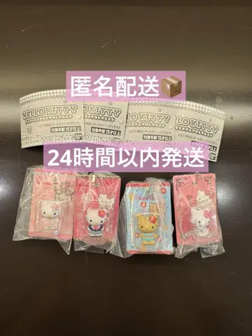 HELLO KITTY 패키지 미니어처 컬렉션 가챠 4종 세트