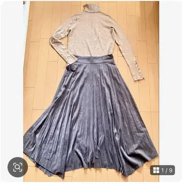 ZARA 자라 터틀넥 S와 플리츠 스커트 XS 셋업