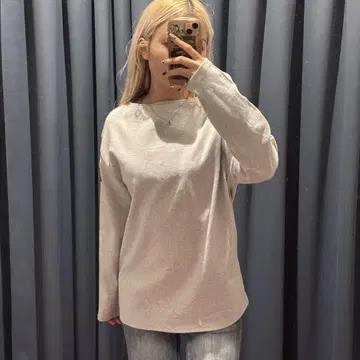 [ 무료배송 ] USA 구제 의류 세인트 제임스 긴팔 보트넥 무지 셔츠