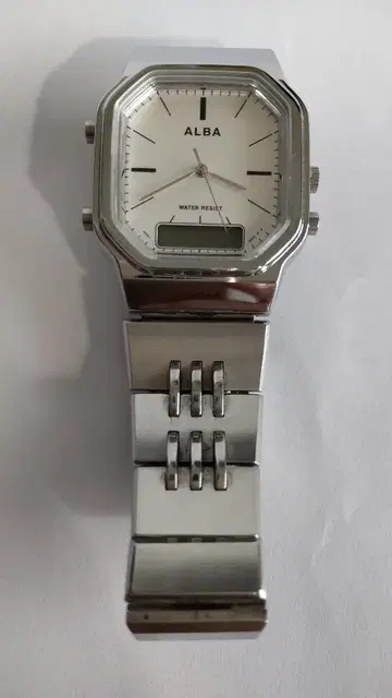 ALBA 아날로그 손목시계 실버