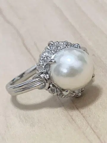 약 8.5mm 진주 반지