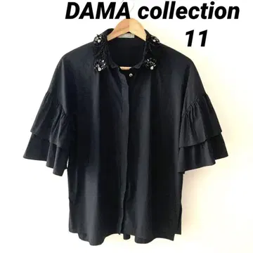 DAMA collection 11 반소매 블라우스 블랙 컬러