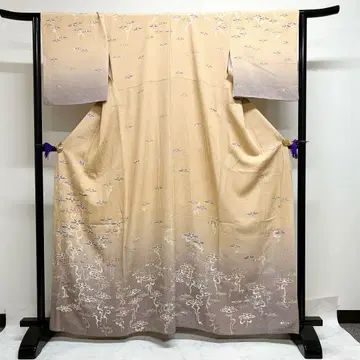 츠케사게 타타키염 추상 나비 무늬 멋스러운 그라데이션 기모노 026k