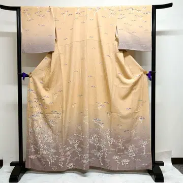 츠케사게 타타키염 추상 나비 무늬 멋스러운 그라데이션 기모노 026k