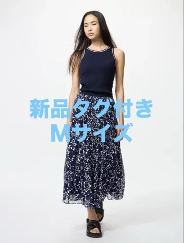 택 포함 새상품 UNIQLO 쉬폰 캉캉 스커트 M