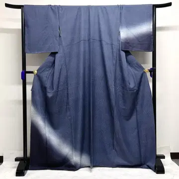 미착용 츠케사게 그라데이션 블렌딩 염색 리프 문양 기모노 026k