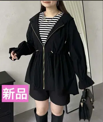 프로즈 베일 캔디 슬리브 페플럼 마운틴 후드티 블랙 M