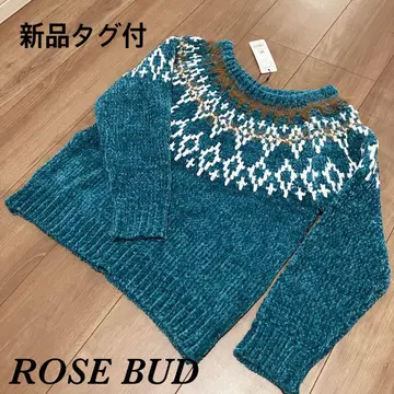 [ 택 포함 새상품 ] ROSE BUD 노르딕 무늬 스웨터